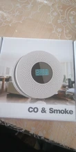 Detector de humo combinado, Detector de monóxido de carbono con pantalla, con batería, Sensor de alarma
