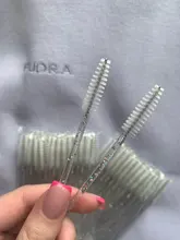 Zwellbe-Paquete de 25/50 Uds. De cepillo para maquillaje de pestañas, desechables, con mango de diamante, varitas de rímel, utensilio de extensión de pestañas