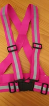 Chaleco reflectante Unisex para ciclismo, para caminar, correr, correas de seguridad de alta visibilidad ajustables