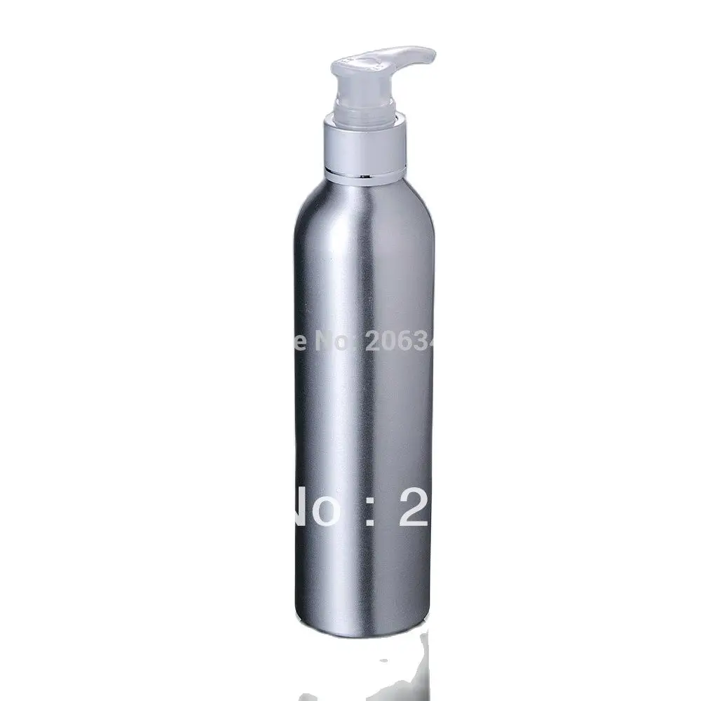 250ml-aluminium-bottle-bottle-with-silver-press-pump-or-press-pump-bottle-or-shampoo-bottle