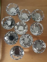 Wardrobe Handles Hardware Drawer Pull Cupboard Glass-Knobs Cabinet-Door Crystal Diamond-Shape
