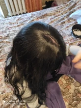 Peluca de cabello sintético largo con flequillo para mujer, 24 pulgadas, resistente al calor, Color negro y gris