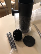 Toilet-Brush-Holder-Set Wall-Mounted Cleaning-Storage Bathroom Black 304-Stainless-Steel