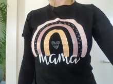 Camiseta a juego con estampado de Arco Iris para madre e hija, camiseta de manga corta con apariencia familiar, ropa de madre e hija, 1 unidad