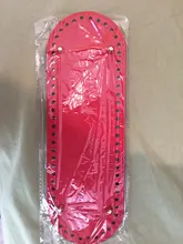 Parte inferior larga Ovalada para bolsa de punto, 30x10cm, de cuero PU, accesorios hechos a mano, fondo con 64 agujeros, bolsa de ganchillo artesanal, 1 ud.