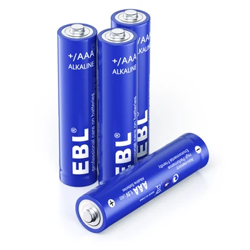 

EBL 4pcs 1.5v AAA Battery Alkaline-Batteries EN92 LR03 No-Mercury for Toy Flashlight Camera Batteria
