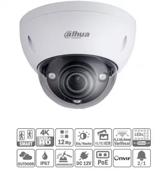 

Dome IP 12M 4K DN SMART dWDR 3D-NR IR50m 4.1-16.4VFM IK10 IP67 PoE AUDIO IPC-HDBW81200E-Z