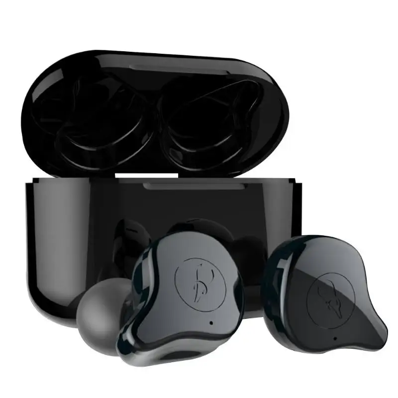 Черный explosion magic feast E12 bluetooth-гарнитура Беспроводная 5,0 шумоподавление металлические спортивные музыкальные наушники - Цвет: Черный