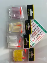 Varita luminosa para pesca, barra flotante fluorescente estilo luciérnaga para la noche que brilla en la oscuridad, 4,5x40 mm, 10 unidades/bolsa