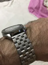 Correa de acero inoxidable para reloj de 18mm, 20mm, 22mm y 24mm para hombre y mujer, banda de Metal sólido cepillado para Gear S3, accesorios para reloj