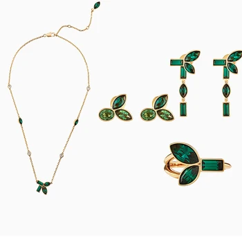 

SWA 2020 High-quality classic fashion Bamboo Pierced Green Earring Jackets Send Girlfriend Birthday Engagement Romantic Gift