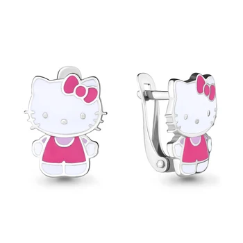 

Children earrings AQUAMARINE without inserts Silver 925