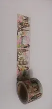 Cinta adhesiva estilo jiataihe washi para álbum de recortes, decoración kawaii, vintage, dorada, 1 rollos por lote, envío gratis, 2284