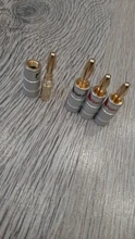 Conector de Banana de 4mm, conectores banana para altavoz de 24K, chapado en cobre y oro de 4mm, con poste de encuadernación de 4mm, 4 Uds.