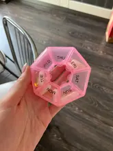 Medicine-Box Storage-Cases Pills-Organizer Jewelry Vitamin Food-Grade Round Plastic 7-Days