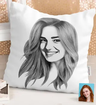 

Personalized Women 'S Abstract Charcoal Designed Pillow-11