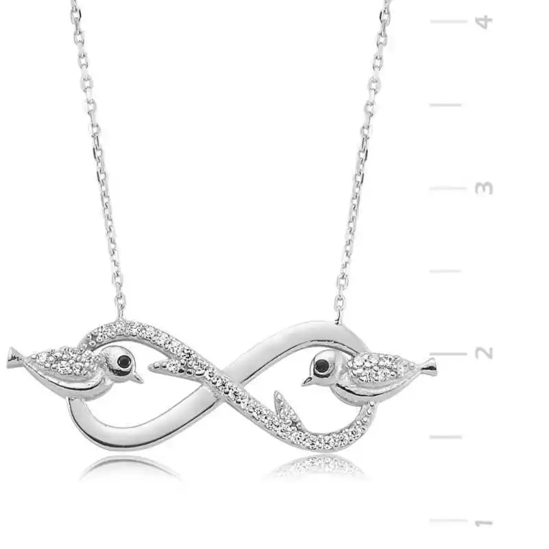 KUTAYDAN 925 пробы Серебряное женское ожерелье Infinity Wren