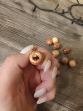 Cuentas de madera para trenzar el cabello, accesorios de extensión de cabello trenzado, 12 Uds.