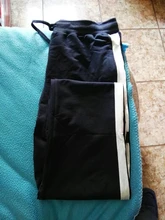 Hombres sueltos Deporte Pantalones de chándal de la raya pantalones de entrenamiento Fitness hombre recto pantalones de chándal Jogging ropa deportiva