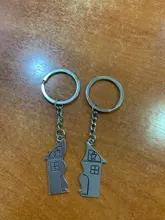 Llavero para enamorados I LOVE YOU, 1 par, casa cálida, pareja llave Cadena de recuerdo, regalo de San Valentín