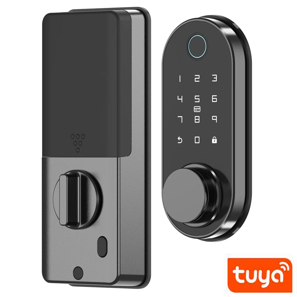 Bluetooth Tuya APP Smart Remote Control Fingerprint Biometric Password Code Deadbolt Automatic Latch Lock Smart Lock lockly smart lock Access Control Systems