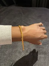 Pulsera de acero inoxidable para hombres y mujeres, pulseras de cadena de eslabones cubanos, Color dorado y plateado, joyería de moda al por mayor KBB10