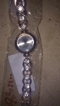 Reloj de pulsera dorado y plateado para mujer, reloj de cristal de roca, reloj de pulsera de cuarzo de lujo para mujer