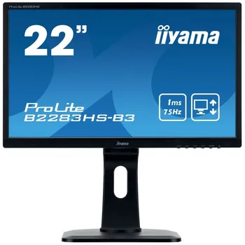 

Iiyama ProLite B2283HS-B3 LED display 54,6 cm (21.5 ") 1920x1080 pixels Full HD flat matte black