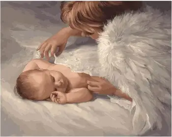

Picture by numbers GX 21968 baby Guardian Angel 40*50