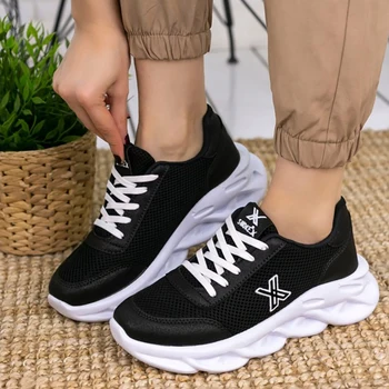 

Parmi Black Skin White Detailed Sports Shoes