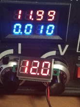 Mini Módulo de pantalla LED Digital, bricolaje, rojo y azul, voltímetro de DC2.5V-32V DC0-100V, medidor de contador de voltaje, Panel para motocicleta y coche