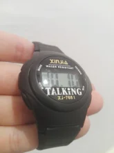 XINJIA-Reloj parlante para mujeres y hombres ciegos, pulsera de deporte informal para personas mayores o con discapacidad visible, con nuevo modo digital para dar el tiempo en italiano, árabe, ruso y coreano