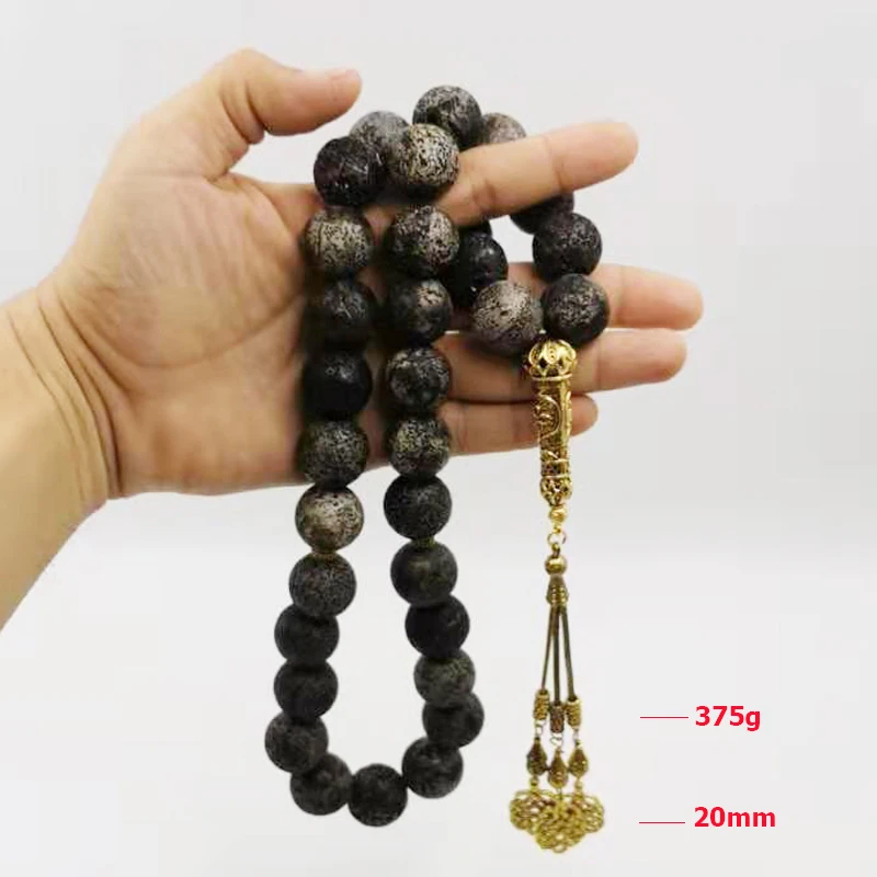 Натуральный старый агатовый камень Tasbih мужские Молитвенные Четки из бусин мусульманских бусин большого размера