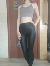 De cuero de invierno las mujeres Leggings Sexy de noche Club cadera elevación negro de talla grande 5XL PU pantalones de cintura alta cálido polainas de moda