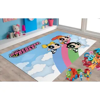 

Powerpuff Girls Patterned Carpet ,Non Slip Floor Carpet,Teen's Carpet,Turkish Rug