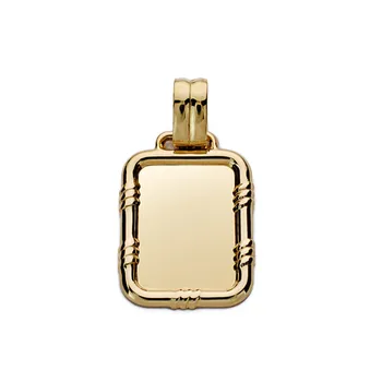 

Pendant Gold Plate 18k carved 20mm [AA0488GR] -Customizable-RECORDING INCLUDED IN THE PRICE