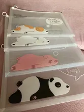Bolsa transparente multifuncional para documentos, estuche impermeable A4 de dibujos animados, almacenamiento de documentos, papelería para oficina y escuela, 1 unidad