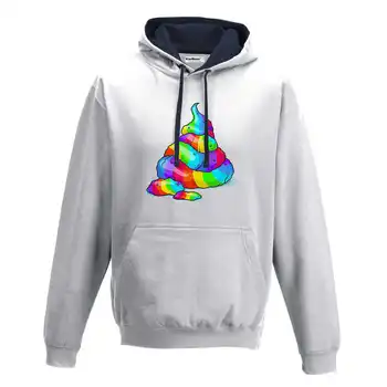 

Hood Sweatshirt Unicorn Bico Fantasy Shit Funny Colorful Nice S white-navy