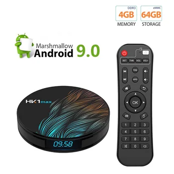 

HK1 MAX Android 9.0 Smart TV Box 2.4G/5G Wifi Netflix 4K HDR Media Player HK1MAX BT 4.0 DDR3 Youtube Google 4G 64G Set top TVBox