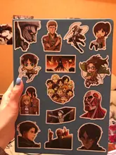 Pegatinas de Anime Attack on Titan para ordenador portátil, 50 Uds., calcomanías adhesivas, a prueba de agua, grafiti