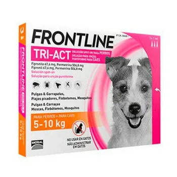 

Frontline Tri-Act dogs 5-10 kg 6 pipettes. Anti-parasitic pipettes for dogs
