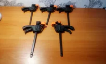 Abrazadera F para Barra de carpintería, herramienta de tornillo de mano, liberación rápida de trinquete, 4 pulgadas, 3/4/5 Uds.