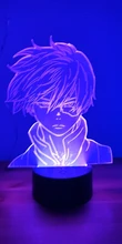 Lamp Bedroom-Decor Gift Led-Night-Light Acrylic Academia Face-Design Anime Shoto Todoroki
