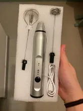 USB eléctrico recargable vaporizador de leche con 2 batidoras de mano de espuma fabricante para café Latte capuchino Chocolate caliente Durable