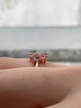 Anillo ajustable con apertura de anillos de Color dorado para mujer, con diseño de garra de gato y pata de oso, boda romántica, cristal Rosa CZ, regalos de amor, joyería