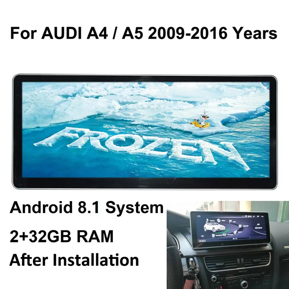 

COIKA Android 9.0 System Car GPS Receiver For Audi A4 A5 09-16 IPS Touch Multimedia Stereo Radio BT SWC WIFI DAB Carplay 2+32G