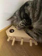 Toy Hamster Mouse Interactive-Maze Wooden Catnip Funny with Catch Chase Bite Solid 3/5-Holed