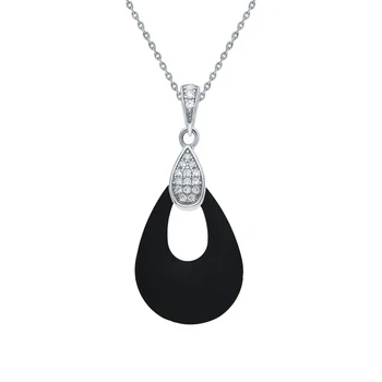 

Silver Pendant with ceramics and cubic zirconia sunlight sample 925