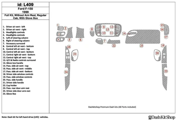 

Interior trim for Ford F-150 1999-1999. Set L409.