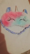 Mascarilla antifaz de fiesta con dibujos de unicornios, cubierta de felpa para dormir, para viajes, casa, niños, regalo